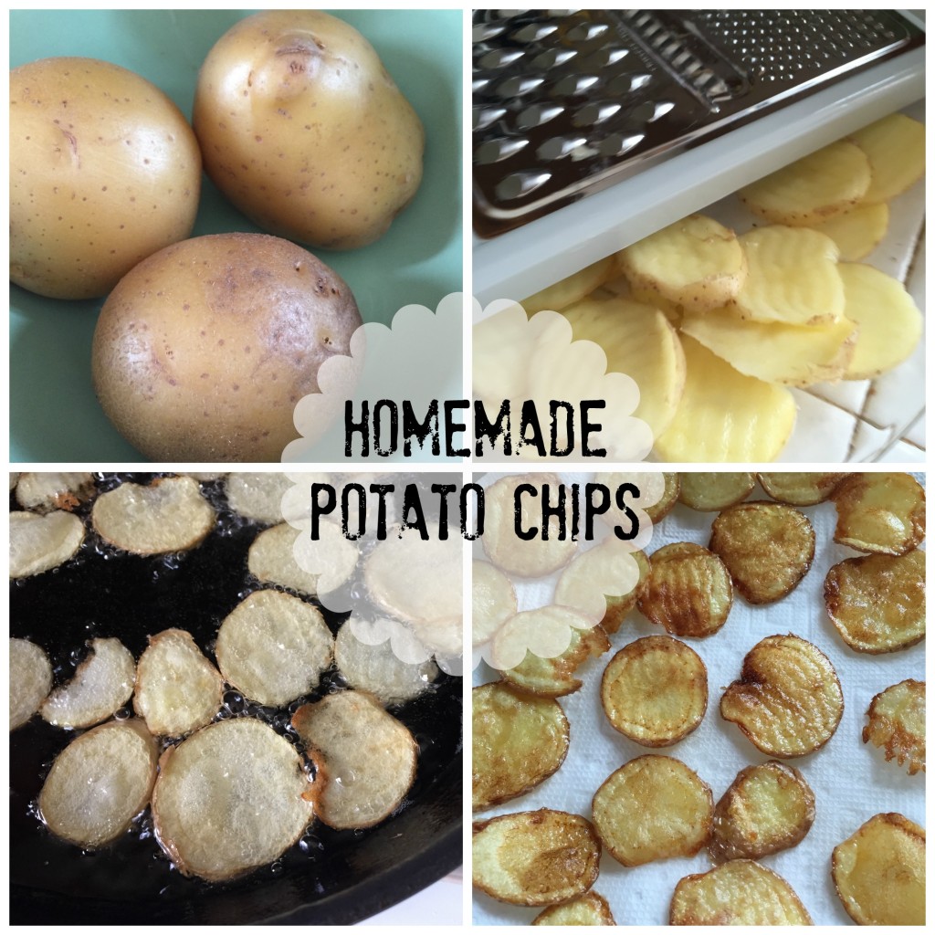 potato chips collage